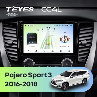 Штатная магнитола Teyes CC4L 6/64 Mitsubishi Pajero Sport 3 (2016-2018)