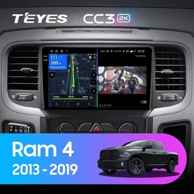 Штатная магнитола Teyes CC3 2K 6/128 Dodge Ram 4 DJ DS (2013-2019) F3