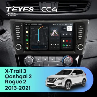 Штатная магнитола Teyes CC4 6/64 Nissan X-Trail 3 T32 (2013-2021) F4 климат контроль Тип-AB с кнопками