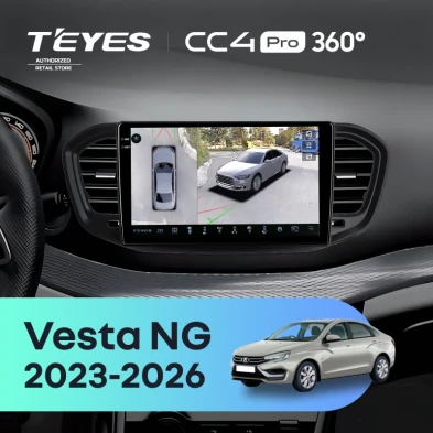 Штатная магнитола Teyes CC4 Pro 360 8/128 Lada Vesta NG (2023-2026) Тип-B (матовая)