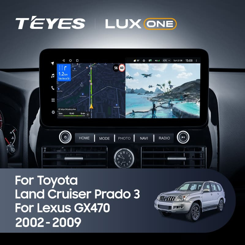 Штатная магнитола Teyes LUX ONE 4/64 Lexus GX470 (2002-2009)