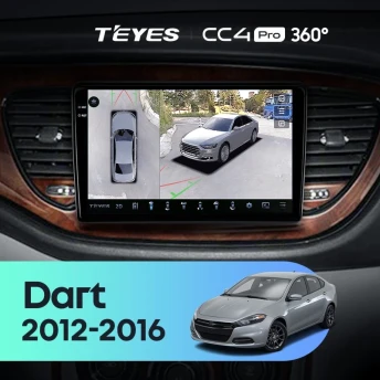 Штатная магнитола Teyes CC4 Pro 360 8/128 Dodge Dart (2012-2016)