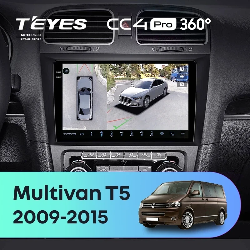 Штатная магнитола Teyes CC4 Pro 360 12/256 Volkswagen Multivan T5 (2009-2015)