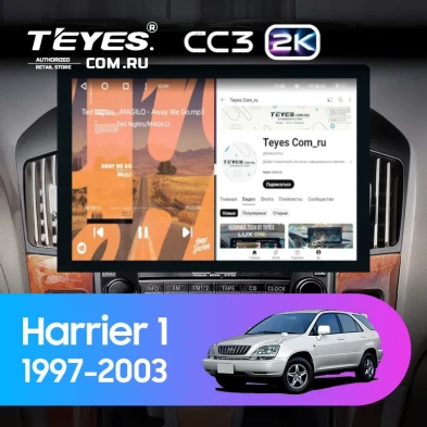 Штатная магнитола Teyes CC3 2K 4/32 Toyota Harrier 1 (XU10) (1997-2003) F1 (13")
