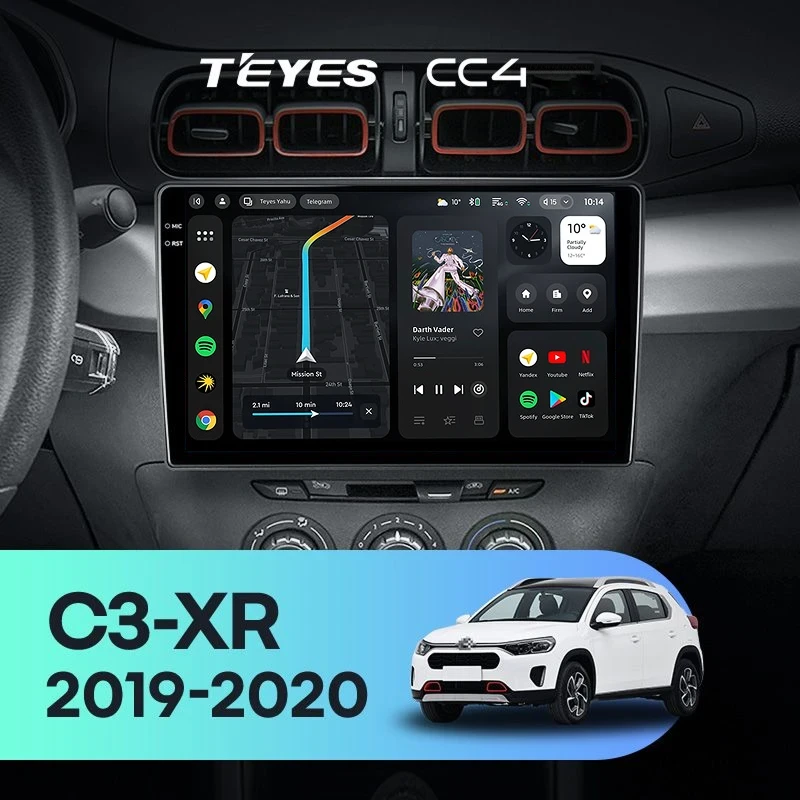 Штатная магнитола Teyes CC4 8/128 Citroen C3-XR (2019-2020) F1