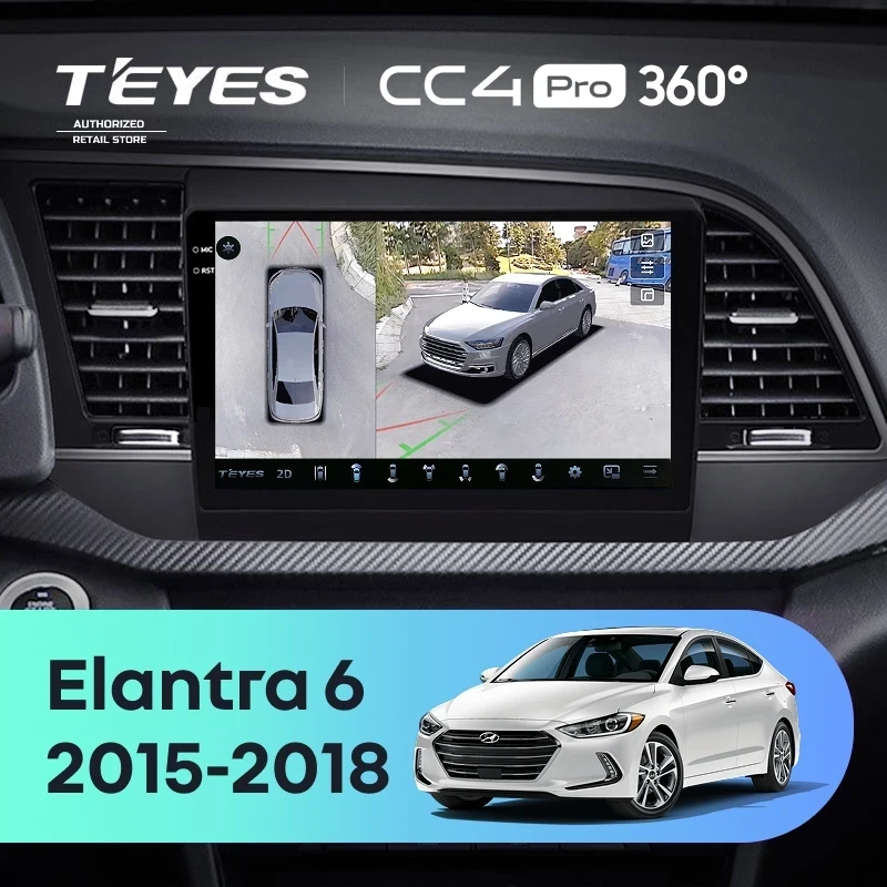 Штатная магнитола Teyes CC4 Pro 360 12/256 Hyundai Elantra 6 (2015-2018) Тип-A