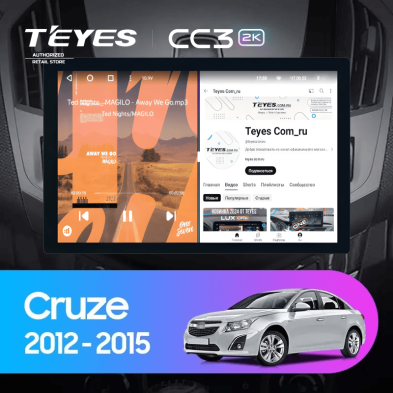 Штатная магнитола Teyes CC3 2K 4/64 Chevrolet Cruze J300 J308 (2012-2015) F3 (13")