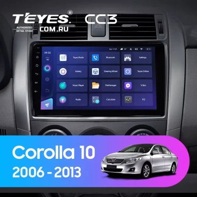 Штатная магнитола Teyes CC3 4/32 Toyota Corolla 10 E140 E150 (2006-2013) Тип-B
